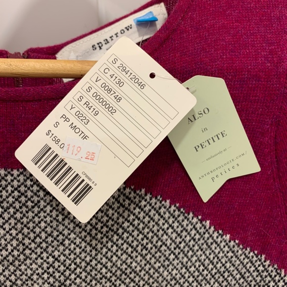 Anthropologie Sparrow Serena Peplum Sweater Dress Size Small - Picture 5 of 5